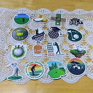 Golfing Theme Stickers, Matte Finish